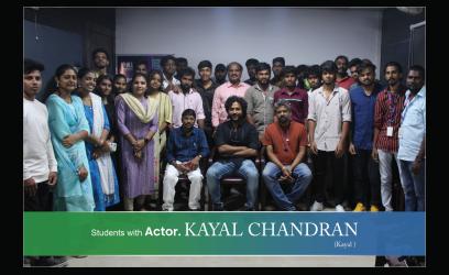 Students with Kayal Chandran