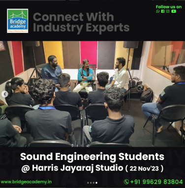 Sound Engineering Students @ Harris Jayaraj Studio